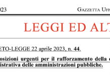 Decreto legge 44/2023 capacità amministrativa